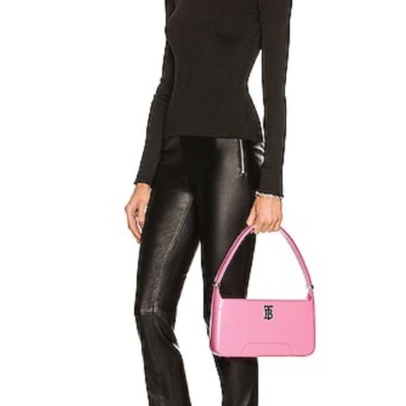 🔴SOLD🔴 BURBERRY Medium TB Monogram Leather Shoulder Bag-Primrose Pink - Picture 3 of 16